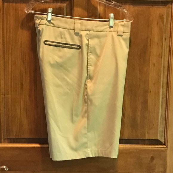 MEN'S SLAZENGER KHAKI TAN GOLF SHORTS, FLAT FRONT, SIZE 34, RN#104141, EUC - Picture 2 of 8